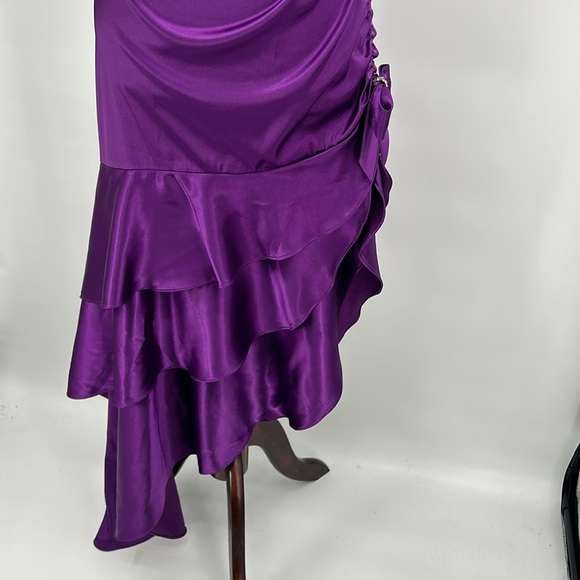 VTG Blondie Nights Y2K Asymmetrical Dress Sz 3‎ Purple Ruffled Prom Whimsigoth - Picture 5 of 8
